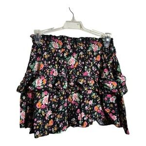 Btween Girls Floral Mini Skirt Elastic Waist Size Large (10/12)